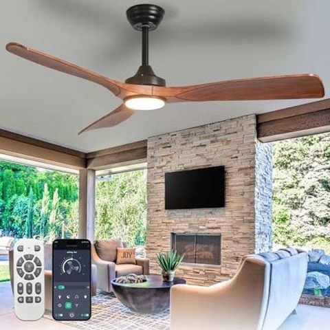 $135 Modern Ceiling Fan With Lights And Remote: 52 Inch Quiet Ceiling ... inside Expert tips for selecting durable and quiet ceiling fans for open air spaces