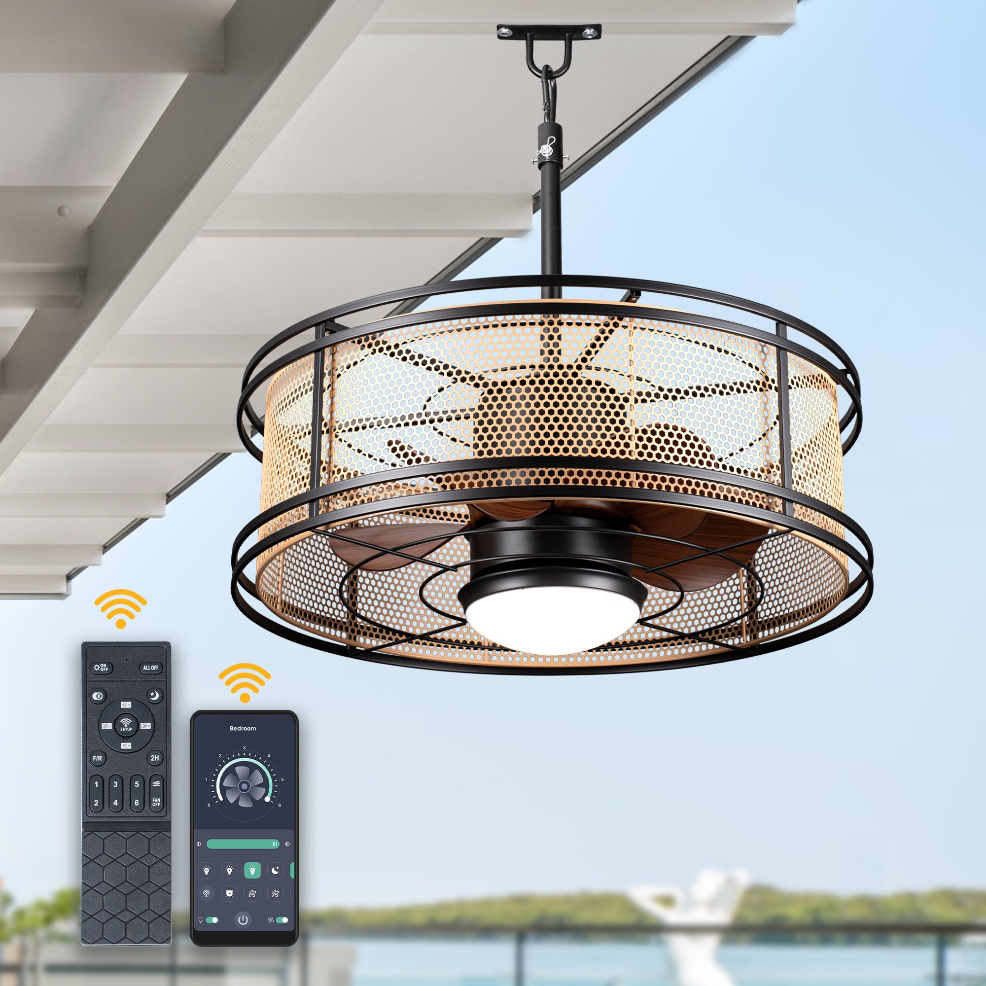 How to select a ceiling fan that withstands outdoor elements year round