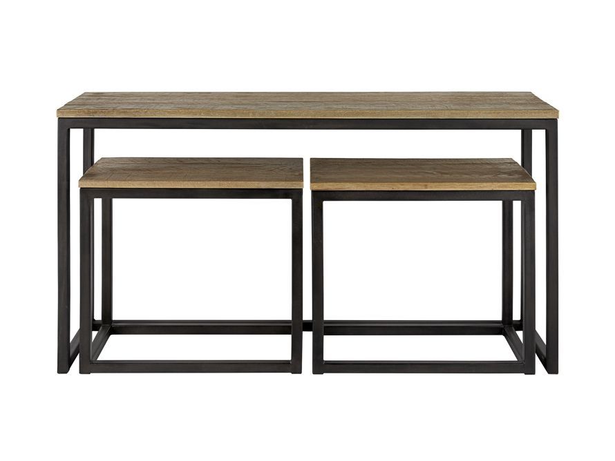 20 Best Collection Of Nesting Console Tables intended for Set Of 2 Retro Nesting Console Tables With Wood Tops And Black Iron Bases