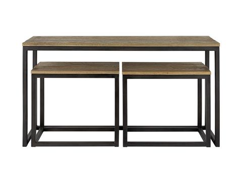 20 Best Collection Of Nesting Console Tables intended for Set Of 2 Retro Nesting Console Tables With Wood Tops And Black Iron Bases