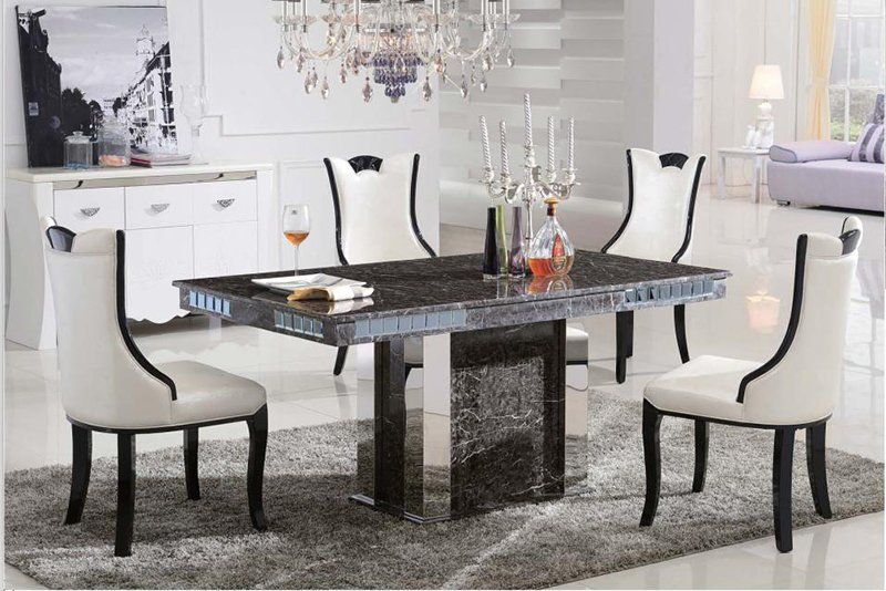 20 Luxurious Rectangular Marble Dining Tables | Home Design Lover with Marble Dining Table For Luxury Homes