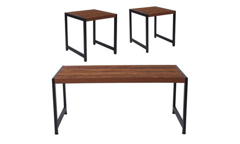 3 Piece Rustic Wood Table Set | Groupon with regard to Crafting Memorable Meals The Role of a Well-Chosen Brown Oak Table