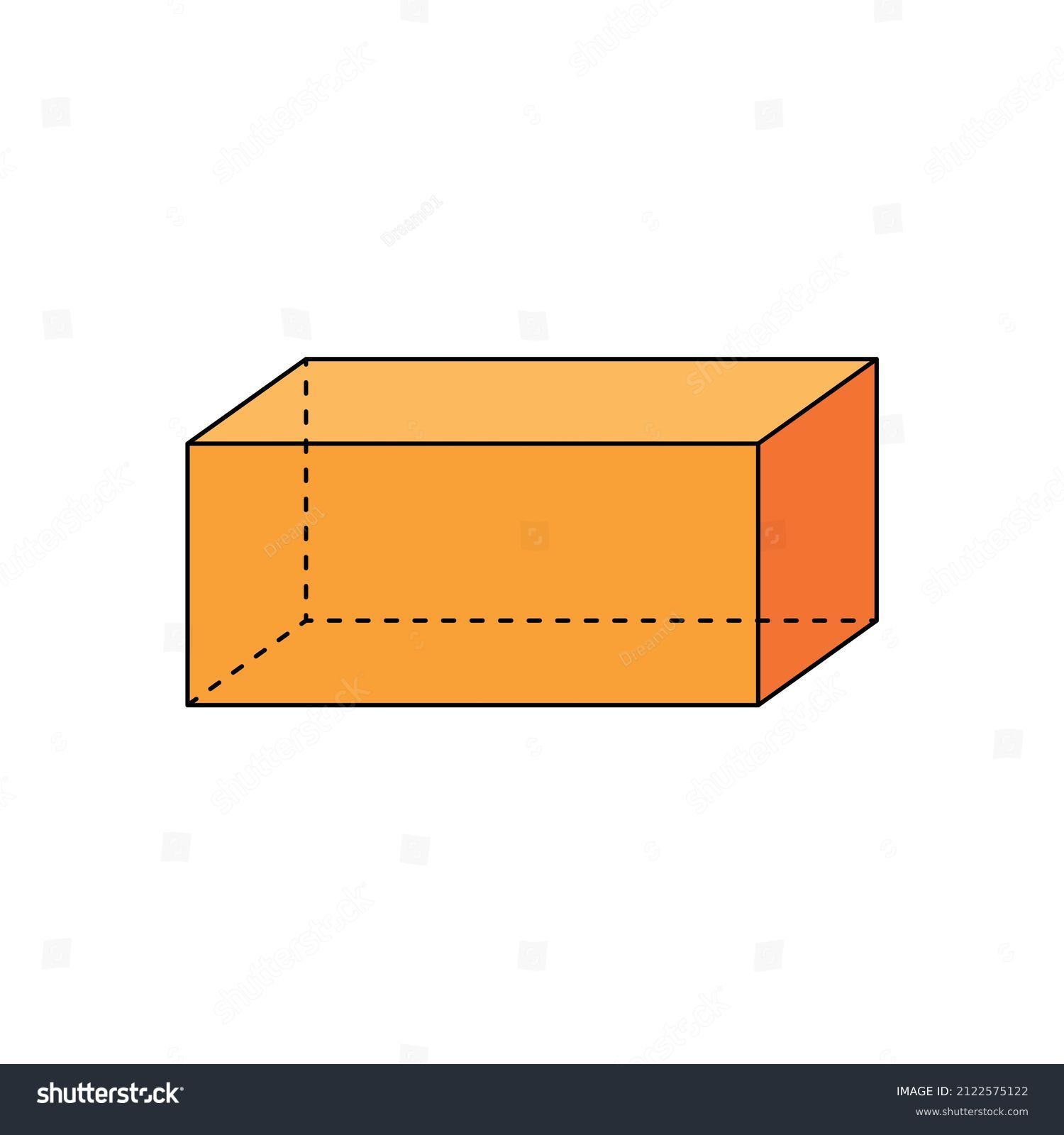 3D Shape Rectangular Prism Mathematics Stock Vector (Royalty Free ... throughout The Unseen Strength Why Your Rectangular Table Legs Matter More Than You Think