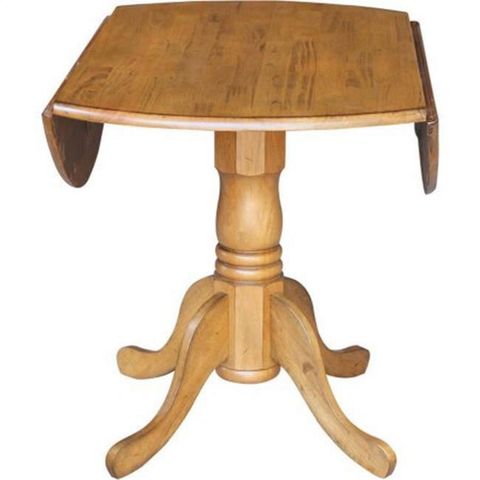 42 In. Round Dual Drop Leaf Pedestal Table - Walmart.com for From Blank Canvas to Beautiful A Guide to Personalizing Your Pedestal Table