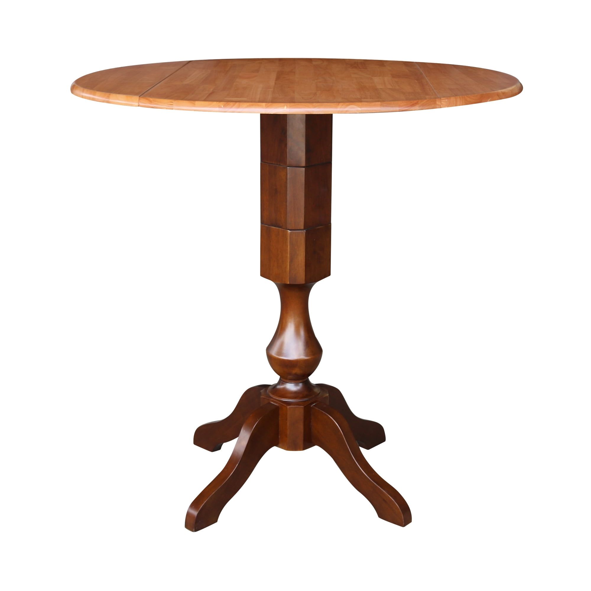 42&quot; Round Dual Drop Leaf Pedestal Table - 42.3&quot;H - Walmart.com - Walmart.com regarding The Versatile 42&quot; Round Pedestal Table Your Dining Area Needs