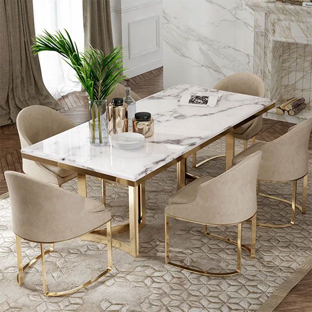 46 Gorgeous Marble Dining Table Designs For The Luxury Homes - Viral Homes for The Ultimate Guide to Maintaining Your Marble Dining Table