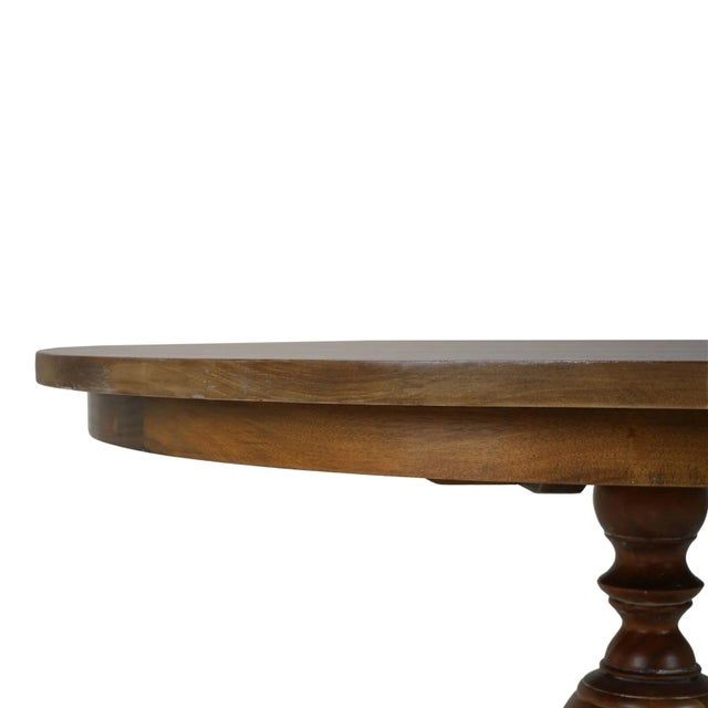 48 Round Pedestal Dining Table | Chairish regarding Evie 48&quot; Round Pedestal Dining Table, Antique Cherry