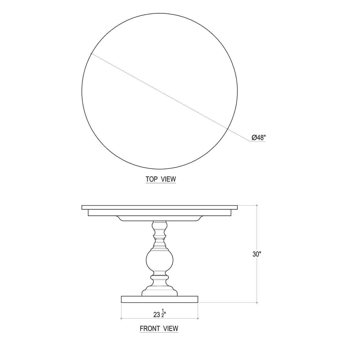 48 Round Pedestal Dining Table For Sale At 1Stdibs in Evie 48&quot; Round Pedestal Dining Table, Antique Cherry