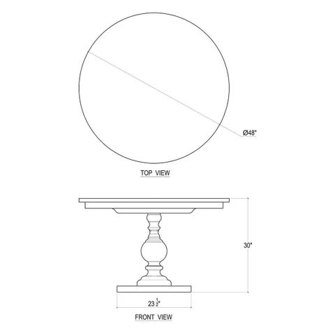 48 Round Pedestal Dining Table For Sale At 1Stdibs in Evie 48" Round Pedestal Dining Table, Antique Cherry