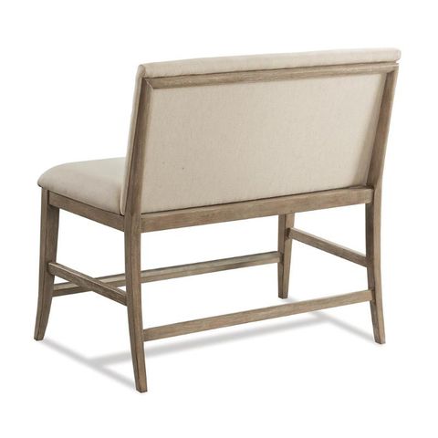 50345 Riverside Furniture Sophie Upholstered Counter Stool Bench in Riverside Furniture Sophie Modern Upholstered Metal Bench In Beige