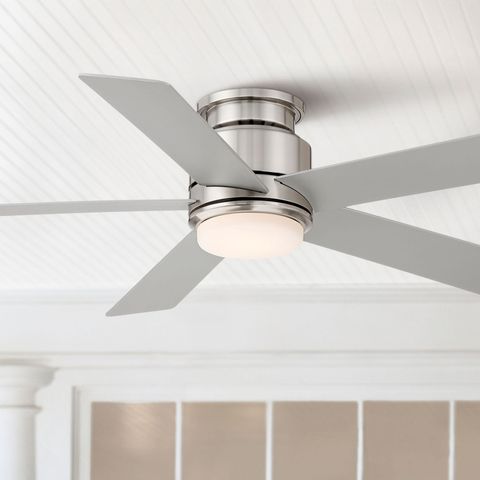 52" Casa Vieja Grand Palm Modern Indoor Outdoor Hugger Ceiling Fan With ... inside Outdoor Ceiling Fan With Dimmable Led Light