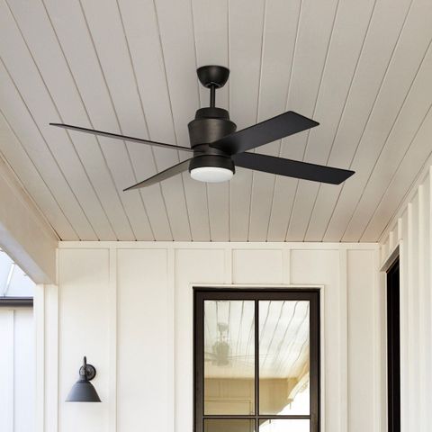 52" Wet Location Rated, Indoor/Outdoor, Contemporary Ceiling Fan ... regarding Beyond the Basics: How Wireless Technology is Transforming Outdoor Ceiling Fan Installation