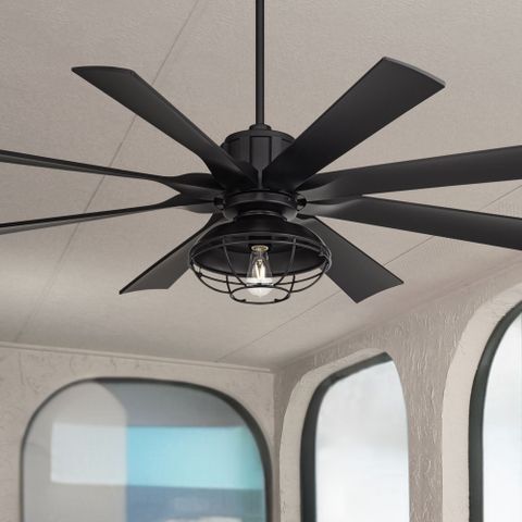 60" Possini Euro Design Defender Modern Industrial Indoor Outdoor ... intended for How LED Panel Technology is Transforming Outdoor Ceiling Fan Performance