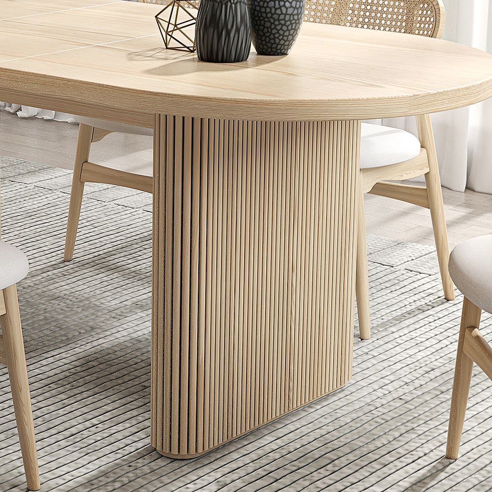 63&quot;-79&quot; Oval Extendable Dining Table With Butterfly Leaf 8 Seater ... for Extendable Dining Table For 8 Seater