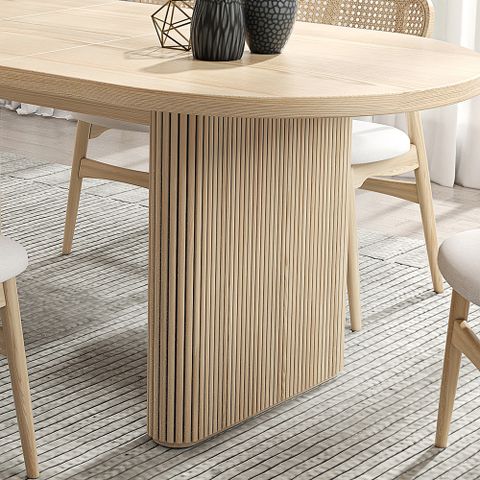 63"-79" Oval Extendable Dining Table With Butterfly Leaf 8 Seater ... for Extendable Dining Table For 8 Seater