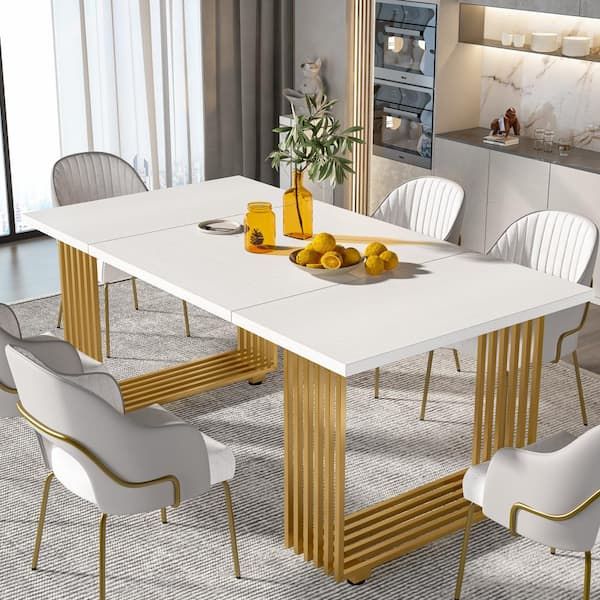 8 Person Dining Room Set with Rectangular Dining Table For Family Of 8