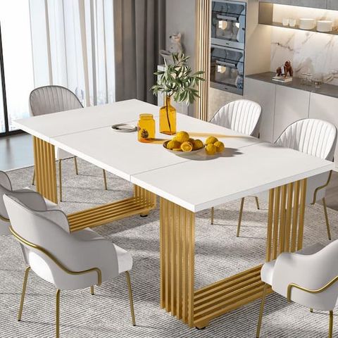 8 Person Dining Room Set with Rectangular Dining Table For Family Of 8