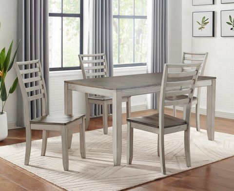 Abacus Two-Tone Smokey Alabaster And Brown Dining Table With 12-Inch ... within Abacus Two-Tone Smokey Alabaster And Brown Drop-Leaf Counter Table