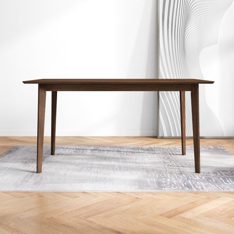 Abbott Mid-Century Modern Solid Wood Walnut Dining Table, W 35.5" X L ... within Styling Your Space with the Elegant Abbott Mid-Century Modern Dining Table