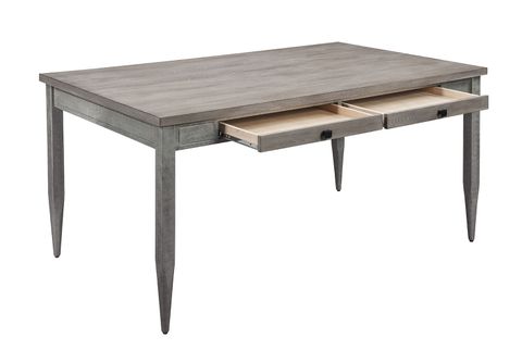 Acme Ornat Dining Table - Gray Oak/Antique Gray 70270 At Homelement.com in Acme Harald Dining Table, Gray Oak
