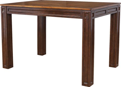 Adelson 5 Pc Chocolate Dark Wood Brown Dining Room Set With Counter ... regarding Counter Height Square Dining Table, Brown