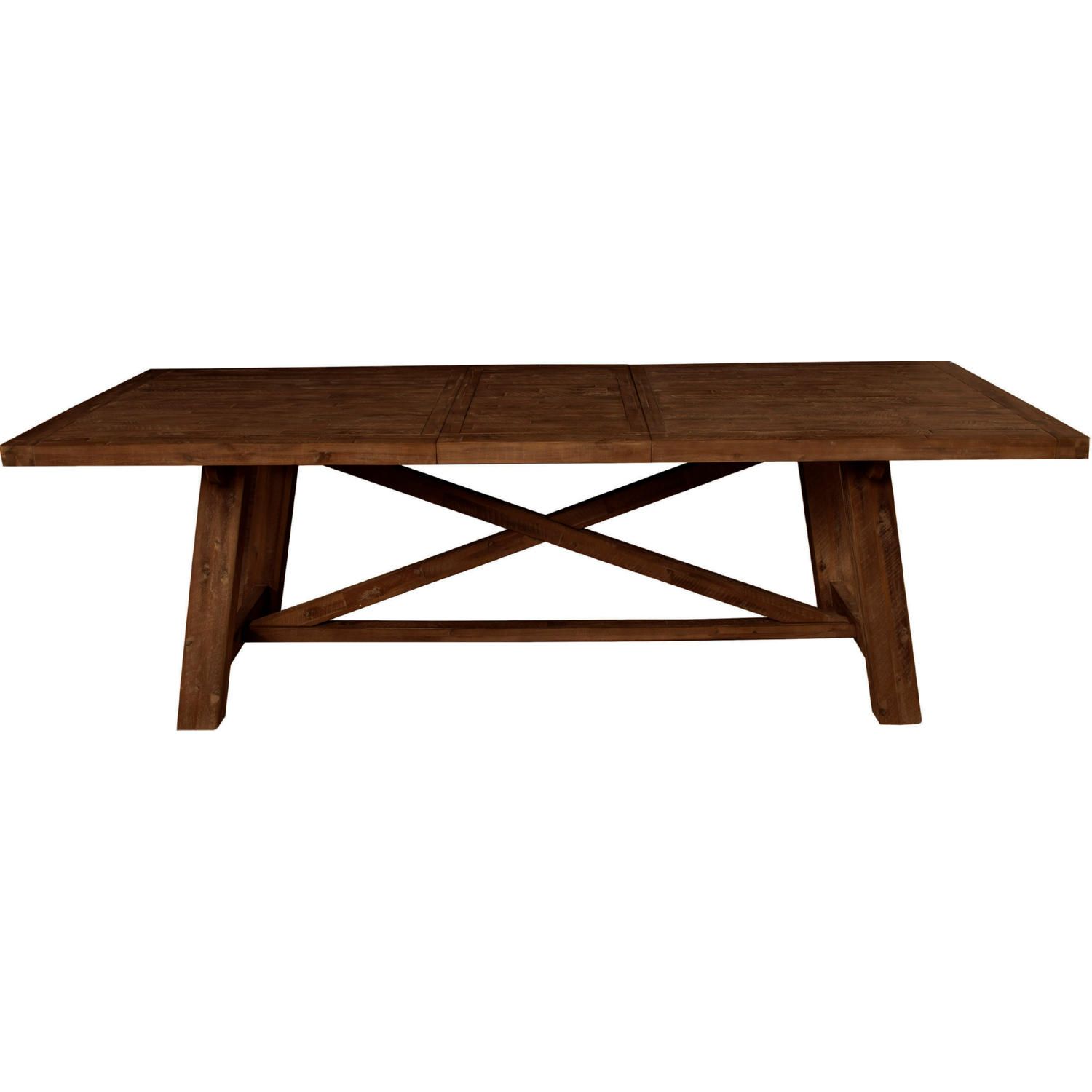 Alpine 4068-01 Newberry 88&quot; Extension Dining Table In Distressed Brown ... in How the Newberry Extension Dining Table Adapts to Your Lifestyle