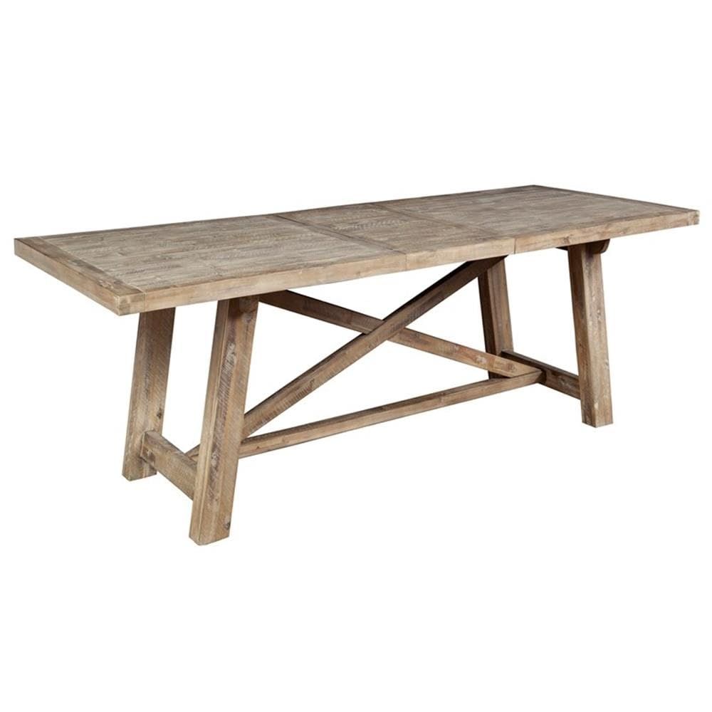 Alpine Furniture Newberry Extension Dining Table In Weathered Natural ... in How the Newberry Extension Dining Table Adapts to Your Lifestyle
