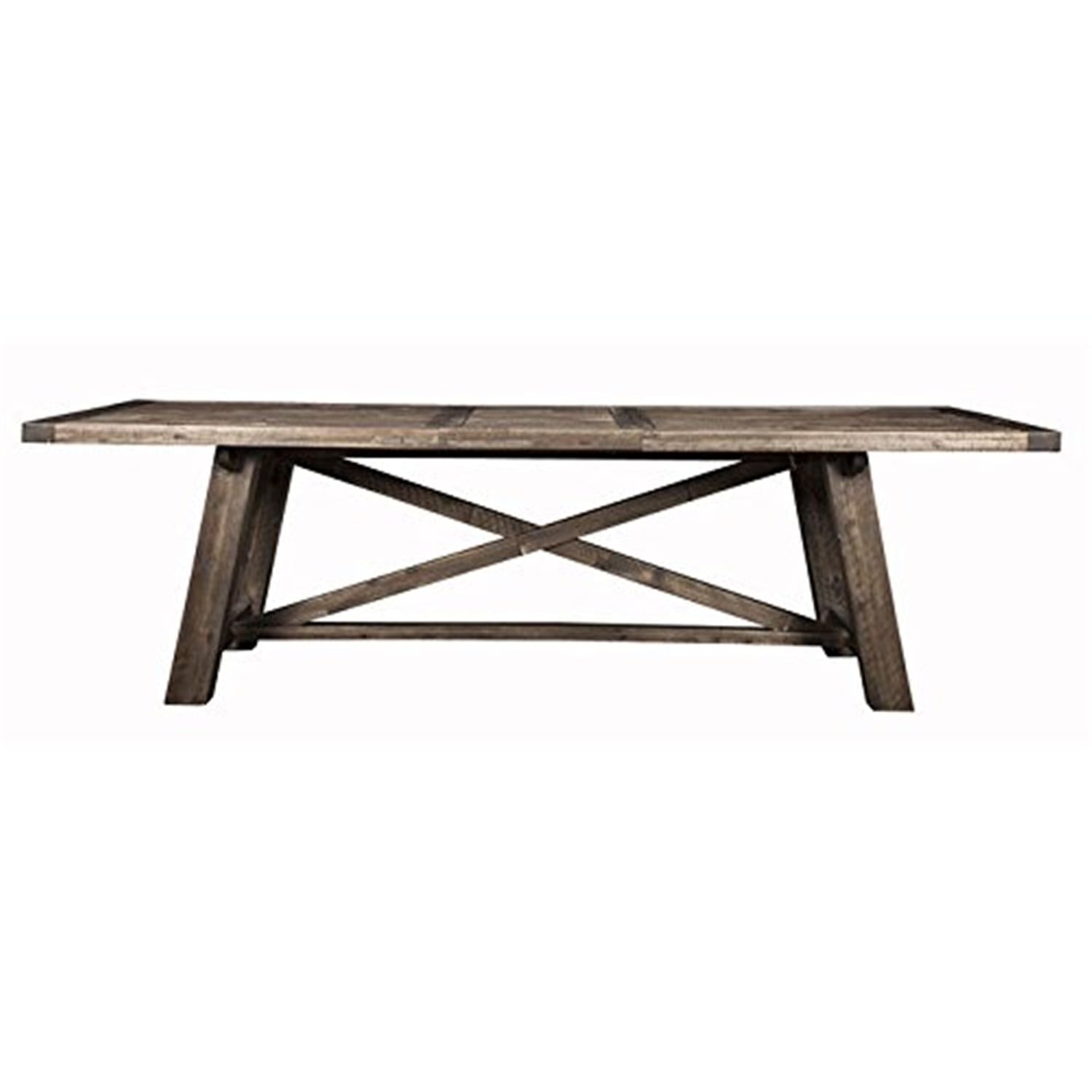 Alpine Furniture Newberry Wood Extension Dining Table In Salvaged Gray ... throughout Discover the Enduring Charm of the Alpine Furniture Newberry Round Dining Table