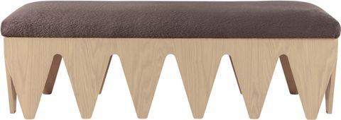 Altair Velour Fur Fabric Bench In Brown And Natural By Meridian ... with Understanding the Allure of the Sonia Upholstered Bench in Cream Velour