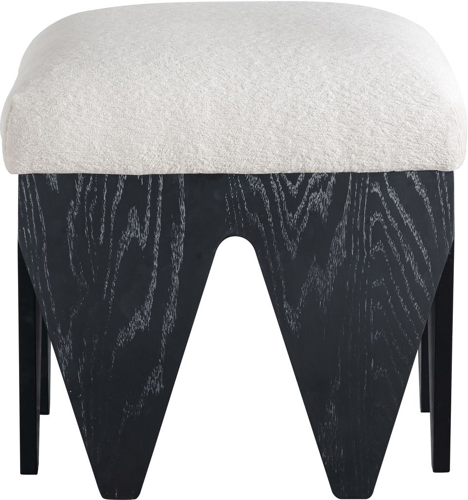 Altair Velour Fur Fabric Bench In Cream And Black By Meridian ... within Understanding the Allure of the Sonia Upholstered Bench in Cream Velour
