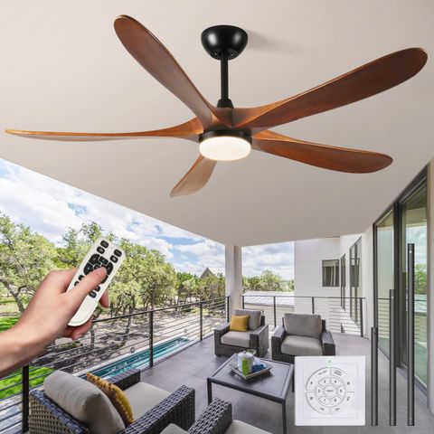 Amazon.com: 62-Inch Large Outdoor Ceiling Fan With Remote Control And ... inside Choosing the Right Large Outdoor Ceiling Fan for Your Backyard Space