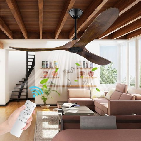 Amazon.com: 70 Inch Outdoor Ceiling Fan No Light Large Airflow ... with regard to Rustic Outdoor Ceiling Fan With Wooden Blades