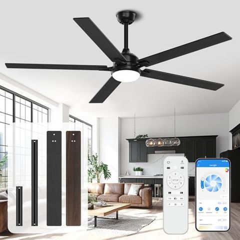 Amazon.com: Acesal 72 Inch Ceiling Fans With Lights&App-Large Outdoor ... within The Science Behind DC Motor Efficiency in Outdoor Ceiling Fans