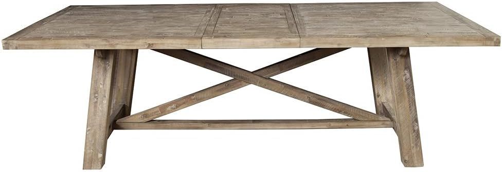 Amazon.com - Alpine Furniture Newberry Extension Dining Table In Weathered Natural (Brown) - Tables inside How the Newberry Extension Dining Table Adapts to Your Lifestyle