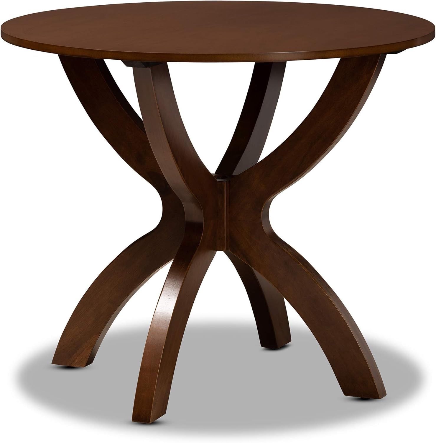 Amazon.com - Baxton Studio Tilde Modern And Contemporary Walnut Brown ... for Elevate Your Space with a 35-Inch Walnut Round Table
