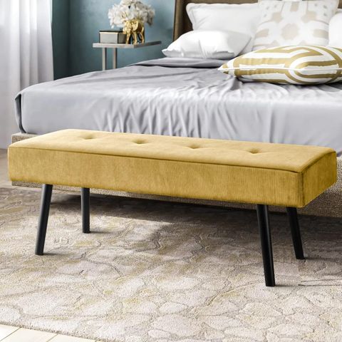 Amazon.com: Comfy To Go Entryway Bench - Bench For Bedroom, Modern ... for Elevate Your Entryway with the Chic Theabella Bench Design