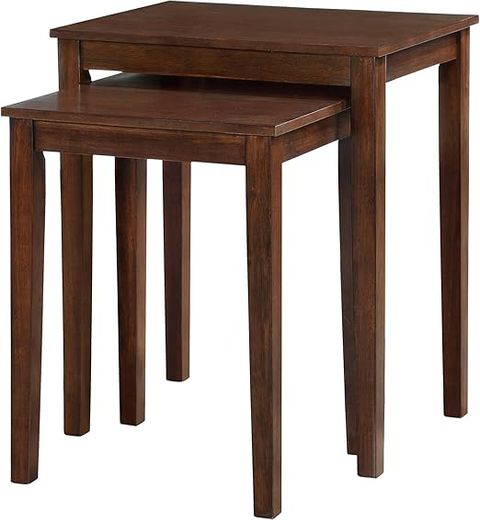 Amazon.com: Convenience Concepts American Heritage Nesting End Tables, Espresso : Home & Kitchen inside Convenience Concepts American Heritage Nesting End Tables In Espresso Wood