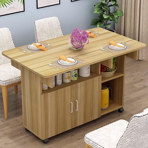 Amazon.com - Fold Up Dining Table, Mobile Folding Dining Table, Space ... regarding Space Saving Dining Table With Folding Sides