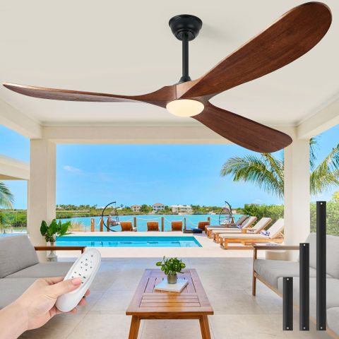 Amazon.com: Haipeel 72 Inch Ceiling Fans With Lights, Solid Wood ... with regard to Building harmony between form and function in minimalist outdoor living environments