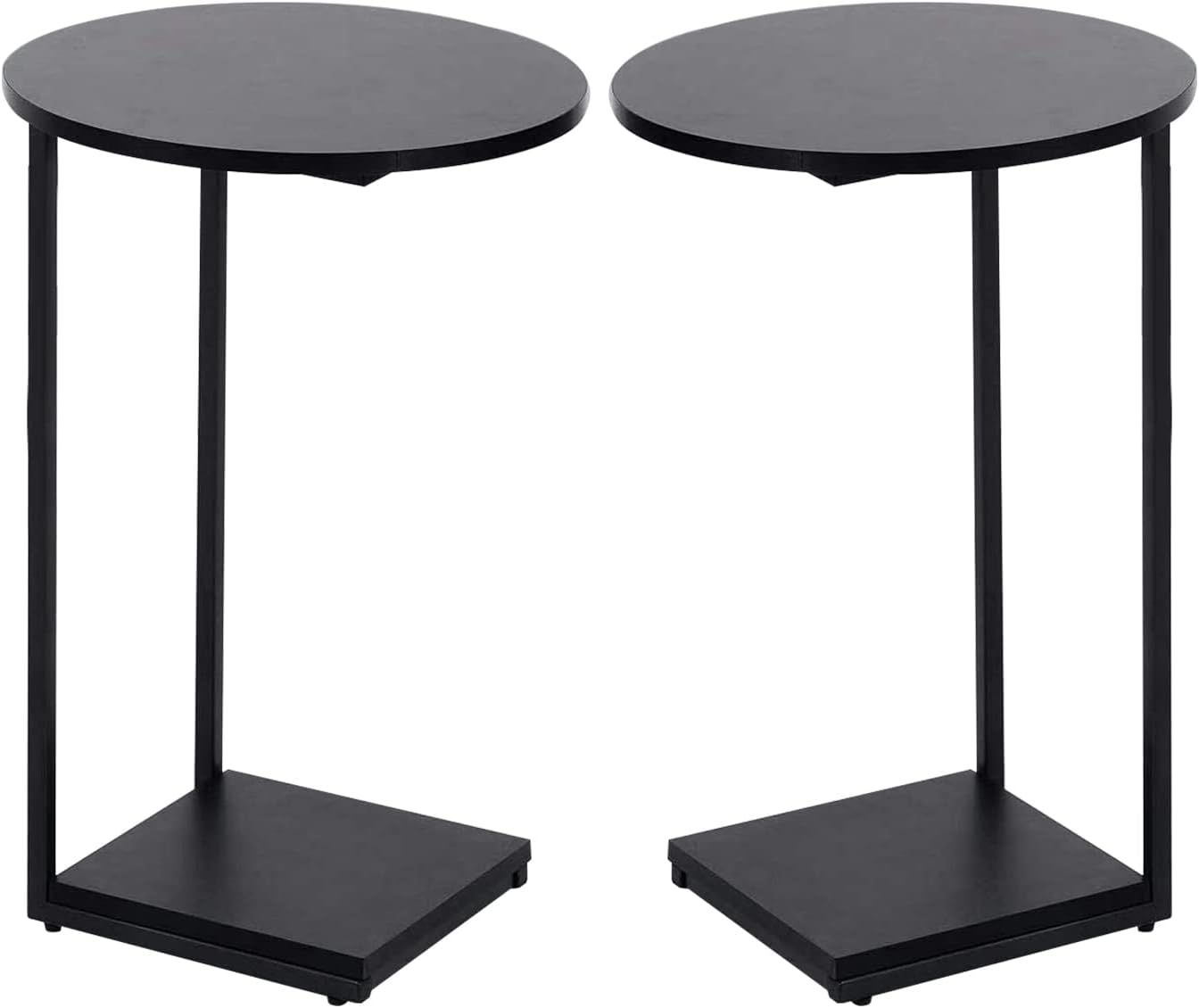 Amazon.com: Hdani C Shaped End Table Set Of 2,Couch Side Table That ... in Beyond the Basics How to Maximize Your Ziva End Tables Set of 2