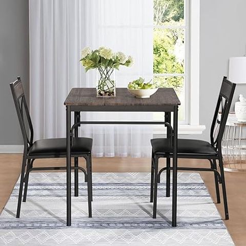 Amazon.com - Homcom 3 Piece Dining Table Set For 2, Modern Kitchen ... inside Styling Your Gray 3-Piece Table Set A Practical Guide