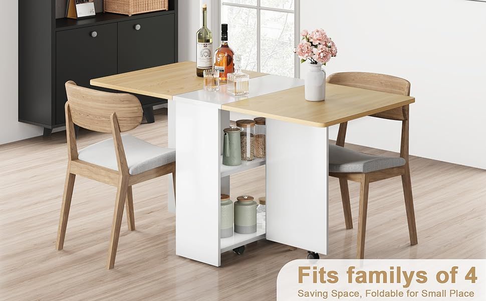 Amazon.com - Idealhouse Folding Dining Table, Drop Leaf Dining Table ... with regard to How to Maximize Your Living Area with a Dining Table That Doubles as a Console