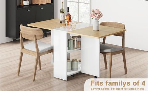 Amazon.com - Idealhouse Folding Dining Table, Drop Leaf Dining Table ... with regard to How to Maximize Your Living Area with a Dining Table That Doubles as a Console