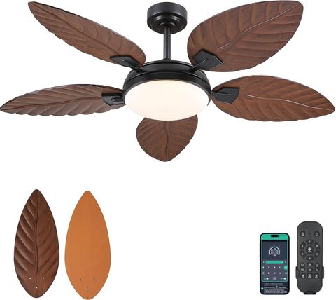 Amazon.com: Phorus 52 Inch Tropical Ceiling Fans With Lights And Remote ... throughout Maximizing airflow and comfort with balcony ceiling fans in humid climates