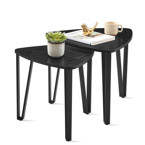 Amazon.com: Vasagle Nesting Coffee Tables, End Tables Set Of 2 For ... within Beyond the Basics How to Maximize Your Ziva End Tables Set of 2