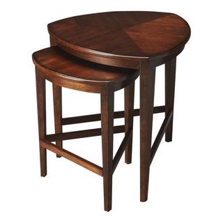 Antique Cherry Nesting Tables, Belen Kox - Transitional - Coffee Table ... within A Deep Dive into the Design Philosophy of Belen Kox's Carved Nesting Tables