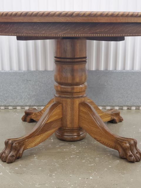 Antique Tiger Oak Wood Dining Table Antique Round Oak Table - Etsy throughout Caring for Your Ellen Antique Natural Oak Dining Table A Legacy Piece