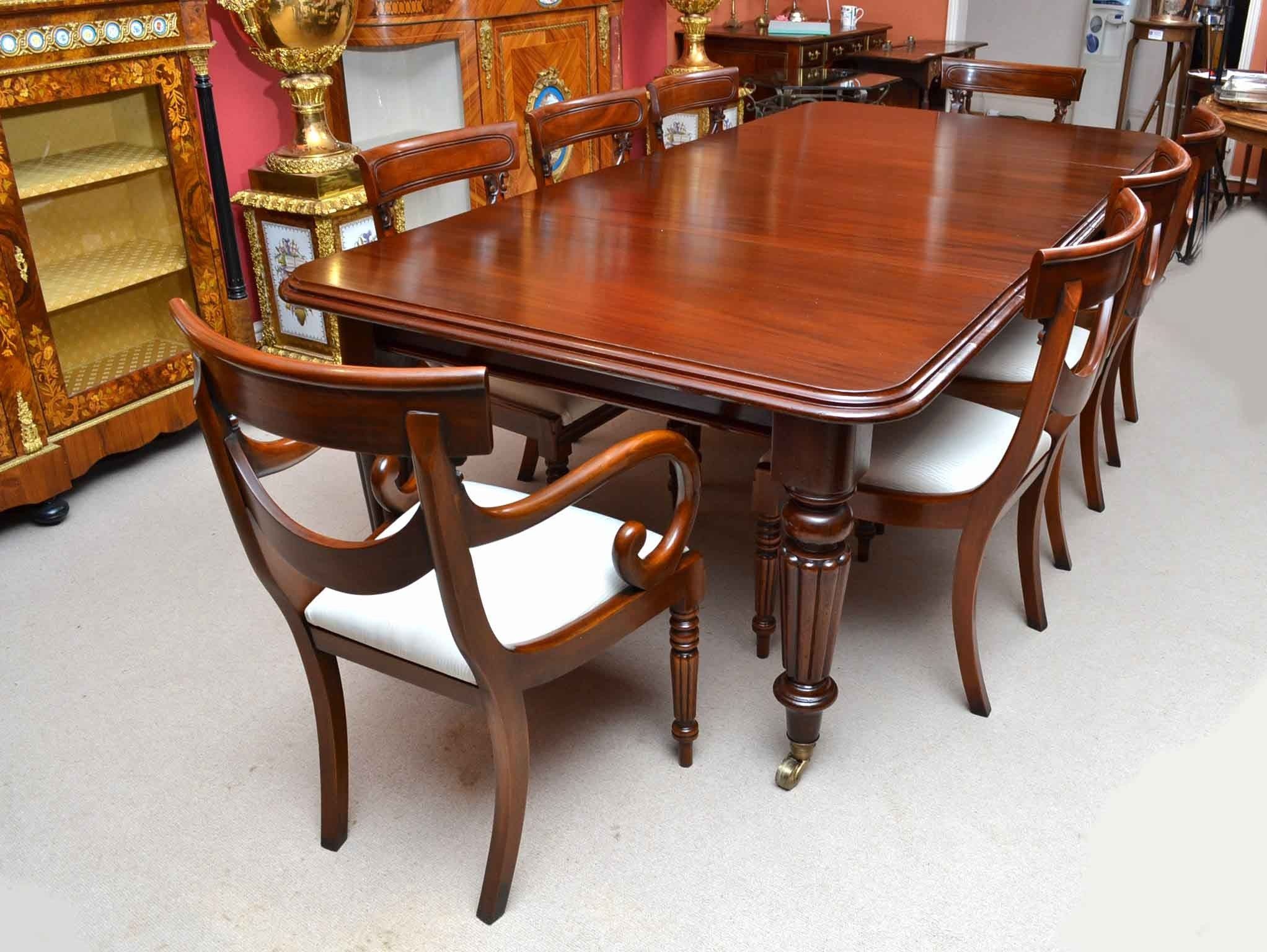 Antique Victorian 8 Ft Mahogany Dining Table And 8 Chairs At 1Stdibs intended for Understanding the timeless appeal of vintage dining tables with antique legs