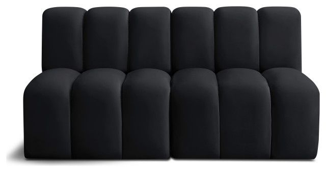 Arc Upholstered Modular Sofa, 2-Piece: Straight Chair (2 ... pertaining to Designing with the Arc Velvet Modular Sofa A Camel Hue Story