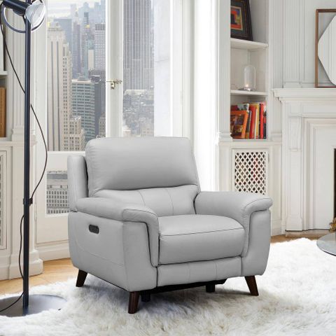 Armen Living Lizette Dark Brown Wood And Dove Grey Genuine Leather ... throughout Lizette Contemporary Loveseat In Dark Brown Wood Finish And Dove Grey...